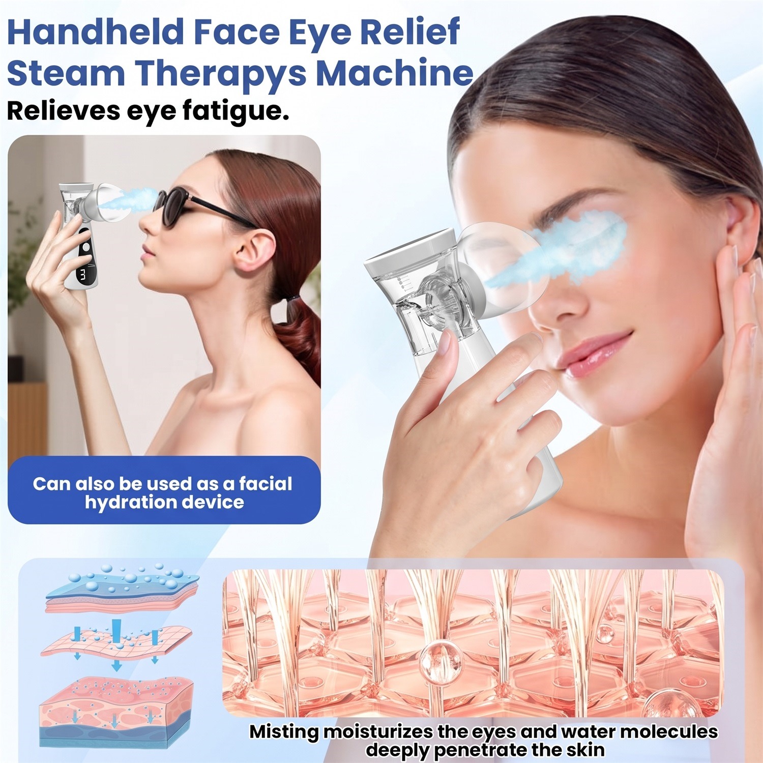 Face Steamer - Eye Nano Humidifier Nebulizer Eye Steamer