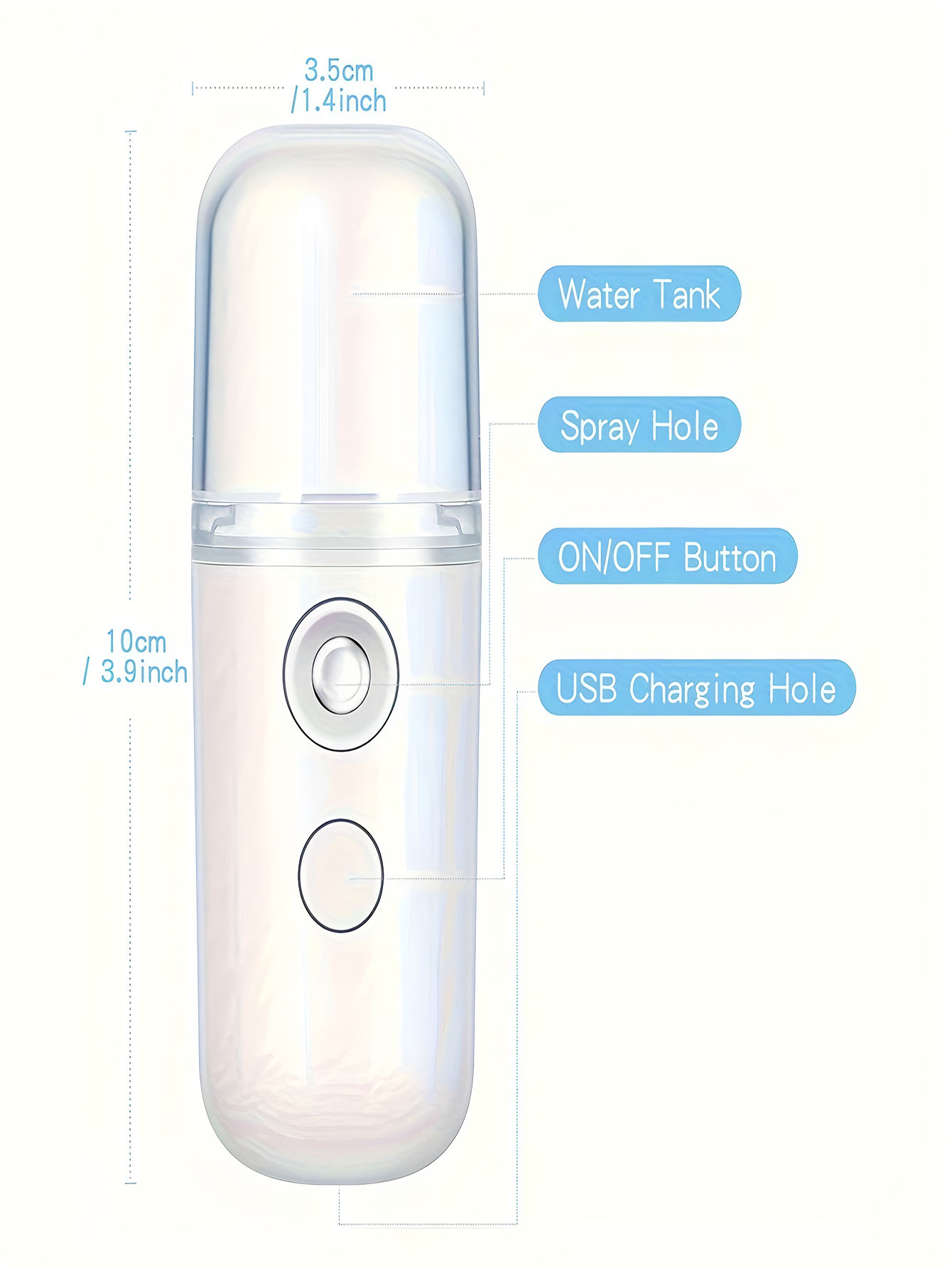 Face Steamer - USB Mist Facial Sprayer Humidifier Rechargeable