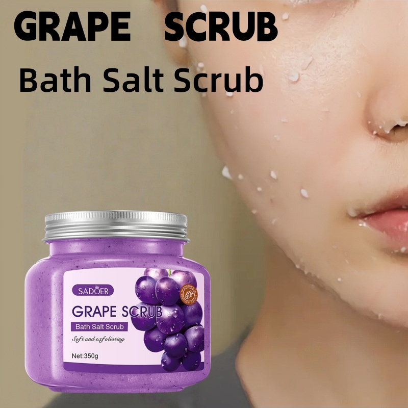Bath Salts - Grape Bath Salt Scrub 350g, Exfoliating,