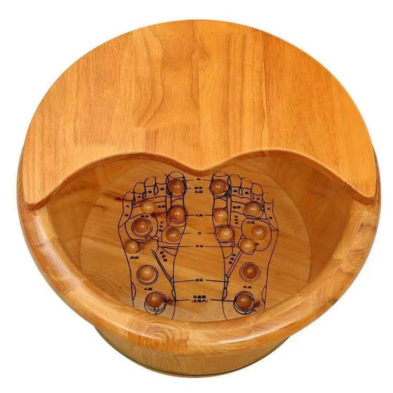 Cedar Wood Foot Soaking Bucket - Spa Massager recension och pris