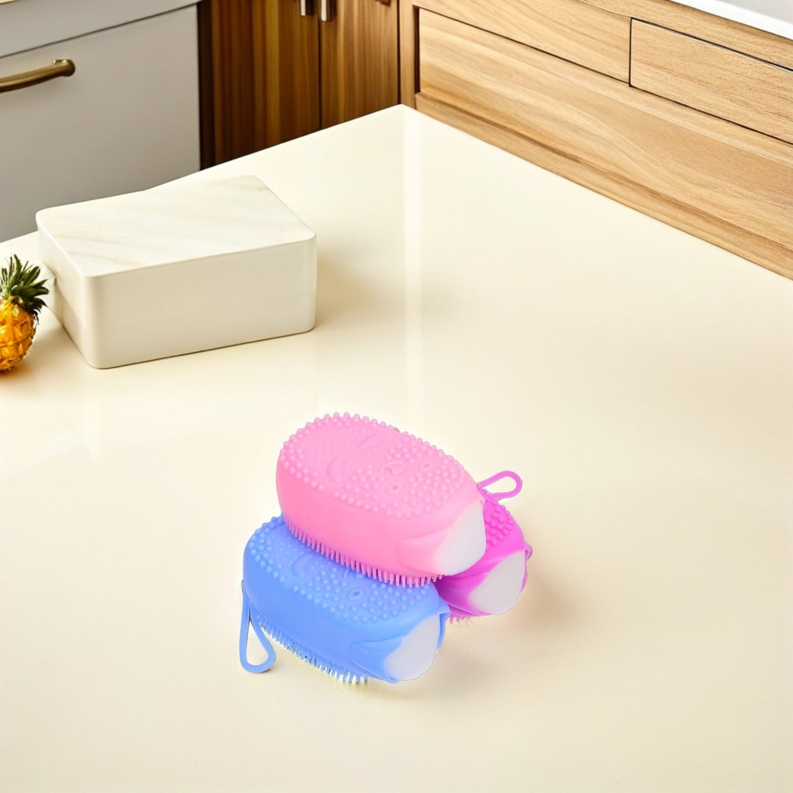 3Pcs Silicone Body Scrubber Du - Body Brush recension och pris