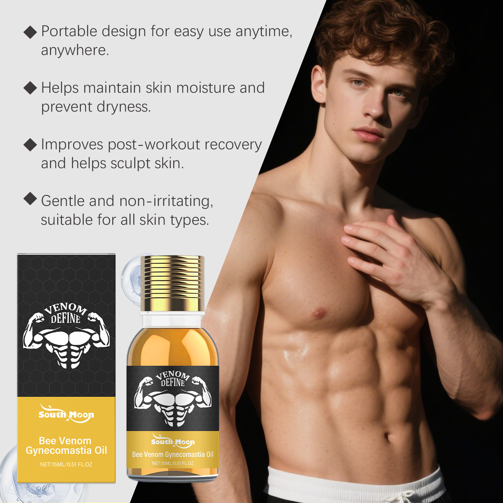 Bee Venom Gynecomastia Oil For - Body Oil recension och pris