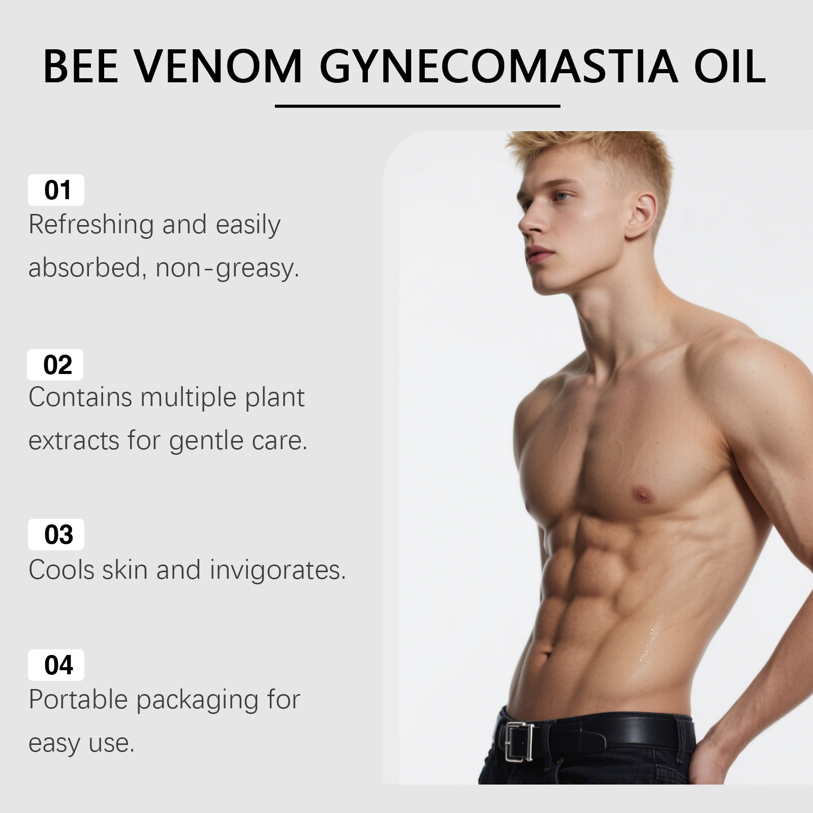 Bee Venom Gynecomastia Oil For - Body Oil recension och pris