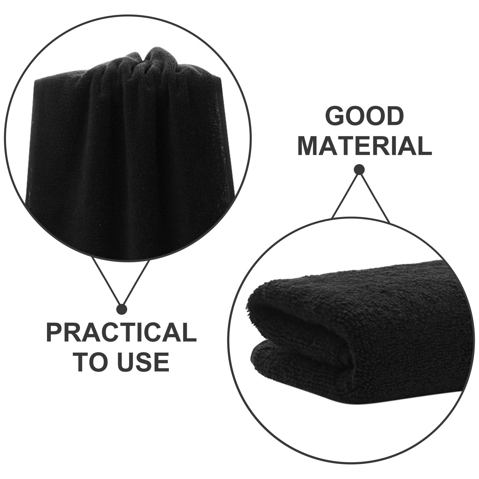 Extra Large Black Cotton Hand  - Spa Towel recension och pris
