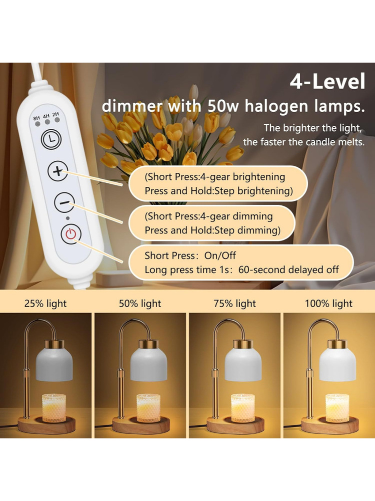 24H Timer Dimmable Candle Wax  - Wax Warmer recension och pris